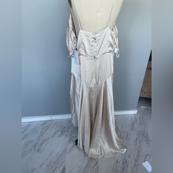 Fame and Partners Dress- champagne with button design - Picture 4 of 5